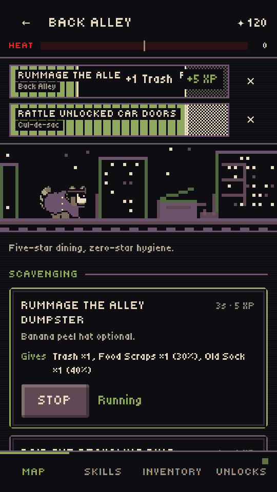 The Back Alley with two jobs running